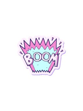 Çizgi film çizgi roman patlamasının satış animasyonu.