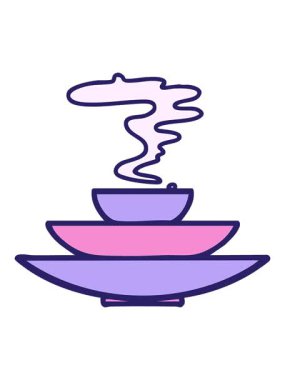 Japon yemek kaselerinin hareketli animasyonları.