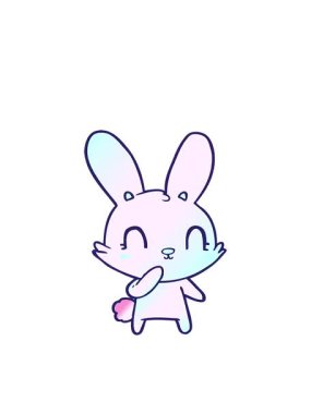 Tavşan çizgi filminin hareketli animasyonu