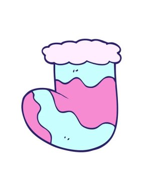 Noel çorap çiziminin hareketli animasyonu