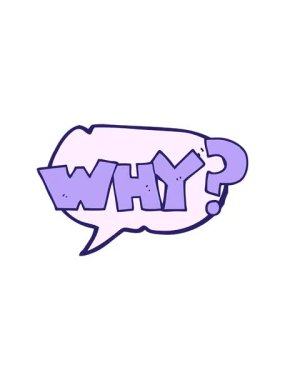 Serbest konuşma baloncuğu çizgi filminin dönen hareket animasyonu Neden diye bağır