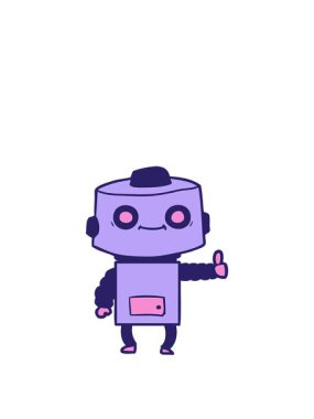 Elle çizilmiş çizgi film robotunun animasyonunu uzatıyorum.