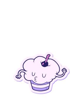 Çizgi film kekinin çıkartmasını uzatıyorum.