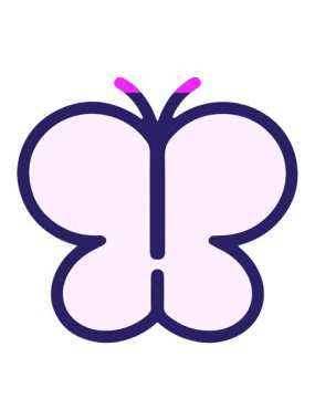 power up animation of simple and bold butterfly