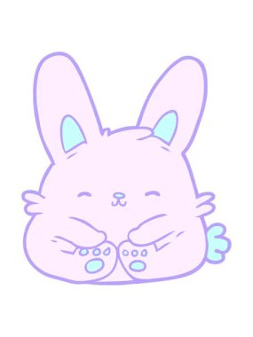 Tatlı tavşan çizgi filminin animasyon efektlerini göster