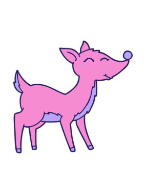 Geyik çiziminin canlandırma efektini renklendir