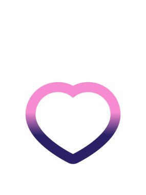 rise and float animation of simple heart graphic