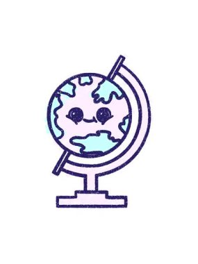 Globe Chalk Çiziminin hareketli animasyonu