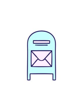 Sevimli bir posta kutusunun yıldız patlaması efekti animasyonu