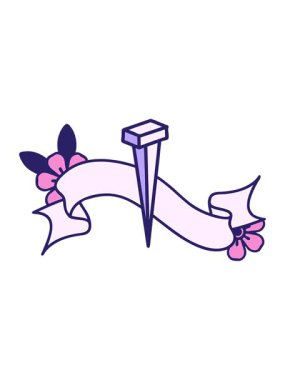 Geleneksel dövmenin hareketini demir çivi sancağıyla salla ve durdur