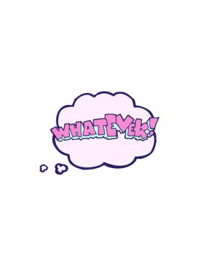 Serbest ve çizilmiş düşünce baloncuğu çizgi filminin satış animasyonu. Her neyse.