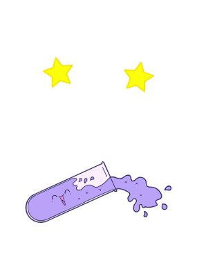 dönen yıldızlar çizgi film test tüpü kazasının animasyonu