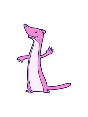 Çizgi film sansarının basınçlı animasyonu