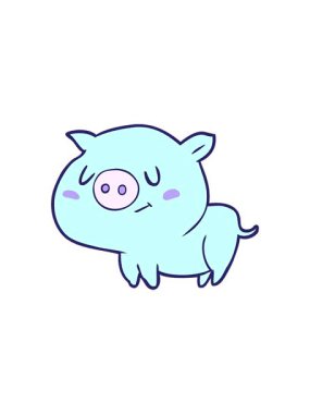 Domuz çizgi filminin basınçlı animasyonu