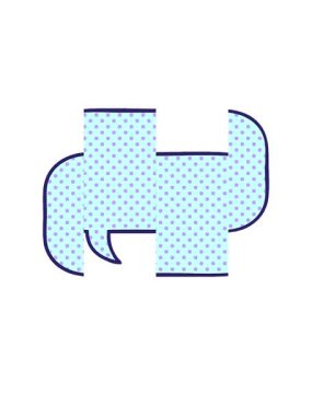 Bir konuşma baloncuğunun çizgi filminin bölünmüş hareket animasyonu