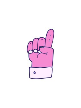 işaret eden el çizgi filminin yıldız patlaması etkisi animasyonu