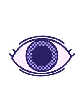 Çizgi roman tarzı göz karikatürünün titreyen hareketi