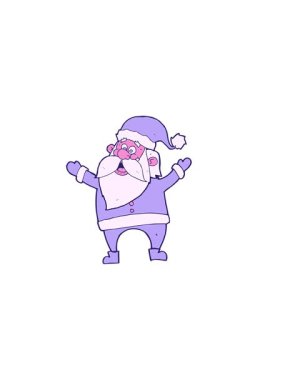 Noel Baba çizgi filminin yatay titreşimli animasyonu