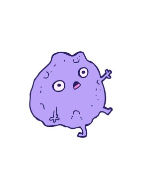 Çizgi film kayalarının düşüşünün radyoaktif parlak animasyonu