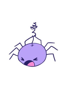 Cadılar Bayramı örümceğinin dönen hareketli animasyonu