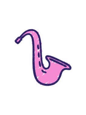 Saksafon Tebeşir Çiziminin hareketli animasyonu