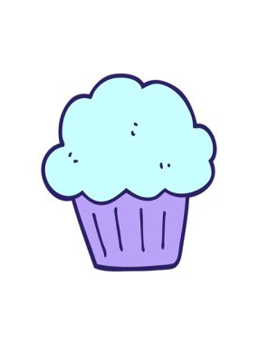 Karikatür kekinin basınçlı animasyonu