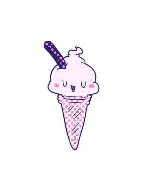 dondurma çiziminin basınçlı animasyonu