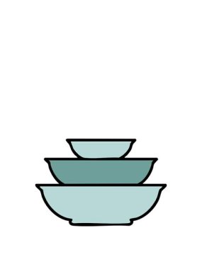 Seramik yemek kabı dizaynının hareketli animasyonu