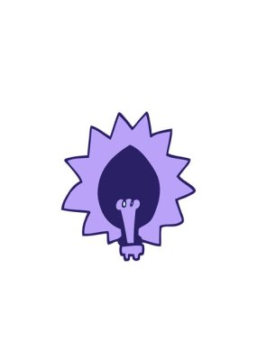 Çizgi film ampulünün yanıp sönen radyal çizgileri