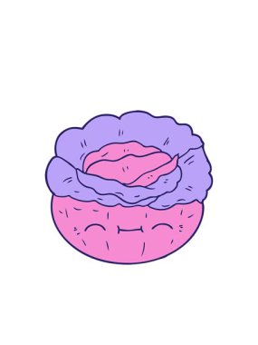 Yanıp sönen radyal çizgiler karikatür lahanasının animasyonu