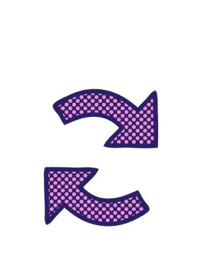 Çizgi roman tarzı bir okun zıplama hareketi animasyonu