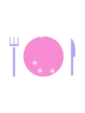 Tabak ve çatal bıçak sembolünün parlatıcı etkisi