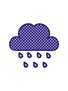 Bir fırtına yağmuru bulutunun çizgi filminin çizgi roman tarzı animasyonunu renklendir