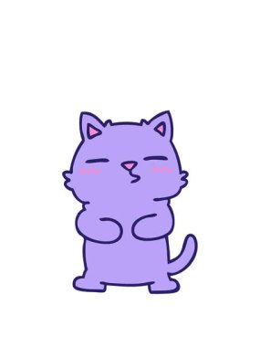 El yapımı tuhaf kedinin animasyonunu genişletiyorum.