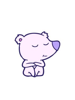 Mutlu kutup ayısı çizgi filmlerinin yanıp sönen radyal çizgileri.