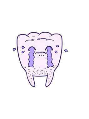 Ağlayan çizgi filmin yatay titreşimli animasyonu