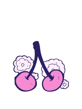 Çizgi film kirazlarının zıplama hareketi