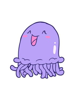 Mutlu denizanasının titreşimli animasyonu