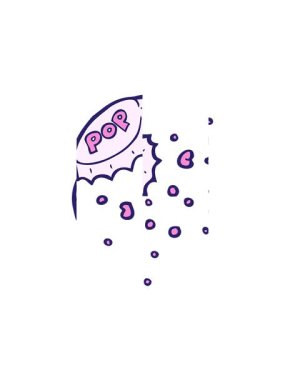 Çizgi film pop kapağının bölünmüş hareket animasyonu