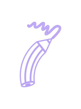 Bir çizgi simgesi çizen bir kalemin vektör illüstrasyonunun basınçlı canlandırması