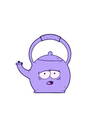 Yanıp sönen radyal çizgiler çaydanlık çizgi filminin animasyonu