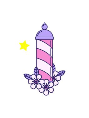 Parlayan yıldızlar, berber direği tasarımının animasyonunu etkiler.