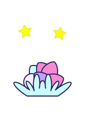 dönen yıldızlar Paskalya yumurtası tasarımının animasyonu