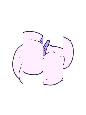 Karikatür balkabağı kabağı animasyonunu bölme hareketi