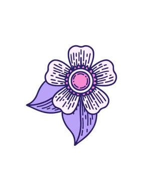 Çiçekli karikatür elementinin hareketli canlandırması