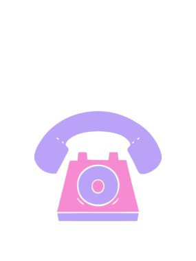 Eski bir telefon ikonunun düz sembolünün animasyonunu yüklüyorum