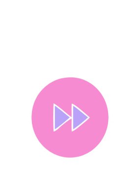 Bir ileri sarma simgesinin düz simgesi canlandırılıyor