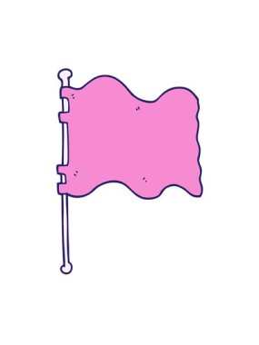 Karikatür bayrağının titreşimli hareketi