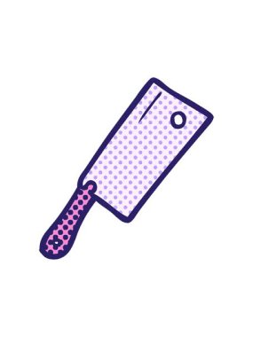 Çizgi film et satırının basınçlı animasyonu