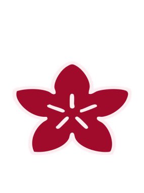 Basit Japon tarzı çiçek tasarımının hareketli animasyonu